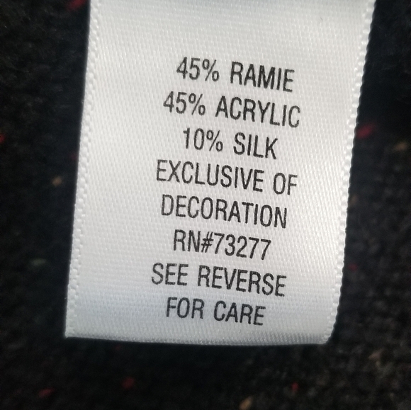 Croft & Barrow Full Zip Heavy Weight Cardigan Sweater. Vine Embroidery. Size L. - Picture 6 of 8